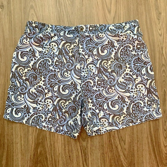 Nat Nast Other - Nat Nast Lined Swim Trunks Blue Black Floral Lined Beach Pool XL